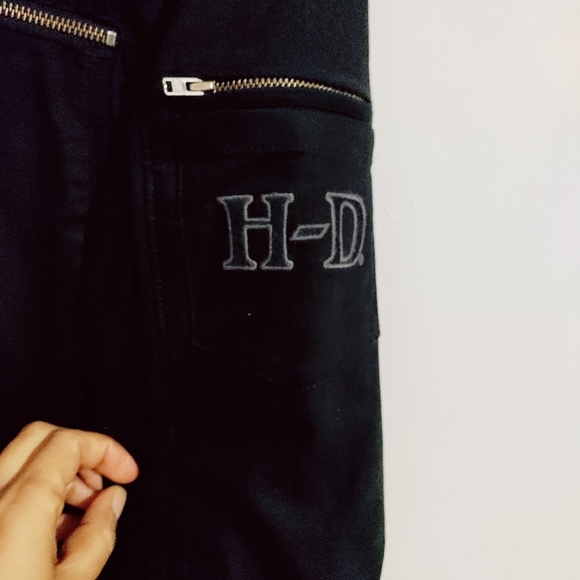 Harley Davidson Fully Lined Zip Up Denim Jacket Size XS - Picture 4 of 8